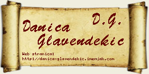 Danica Glavendekić vizit kartica